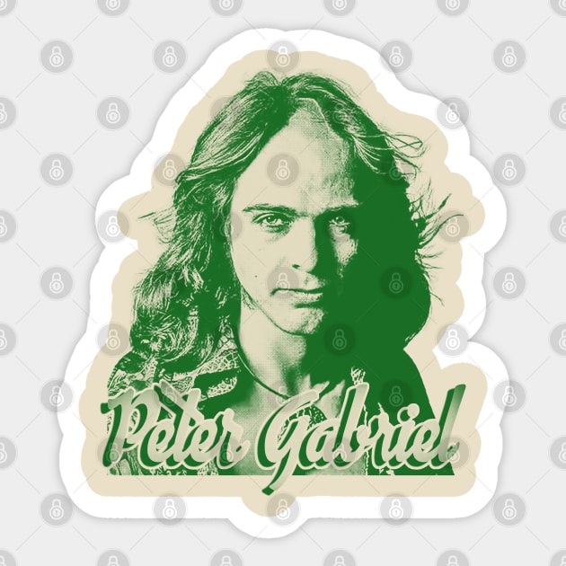 33 peter gabriel - green solid style Sticker by Loreatees